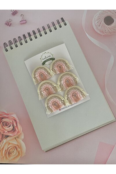 NATURA DESİGN Set de 2 catarame din tricot curcubeu