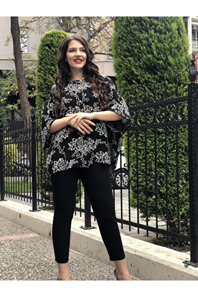 AYHAN Black Chiffon Shirt - Women's Three-Quarter Sleeve