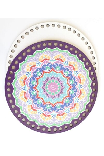 angel çanta aksesuar Placă ilustrată din lemn cu diametrul de 20 cm cu spate ...