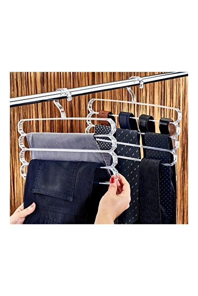 Genel Markalar Şeffaf Plastik Dolap İçi Akıllı Pantolon Askısı Eşarp Askısı 4...
