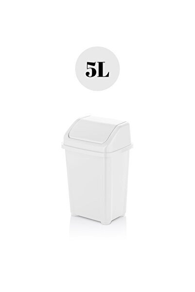 Bambus Home 5 Litre Çöp Kovası Beyaz