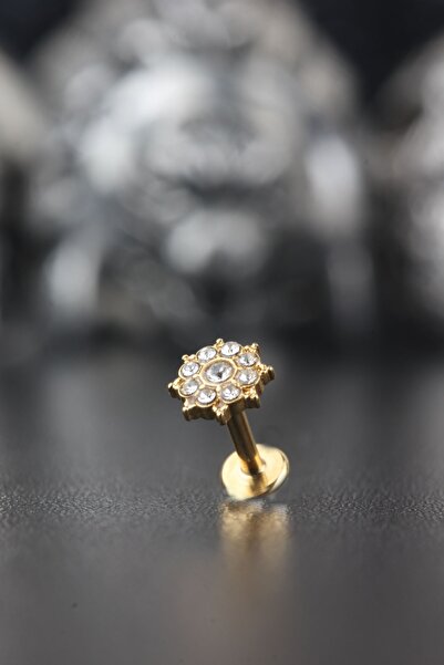 Valhalla Cerrahi Çelik Kıkırdak Tragus Helix Zirkon Taş Etnik Piercing