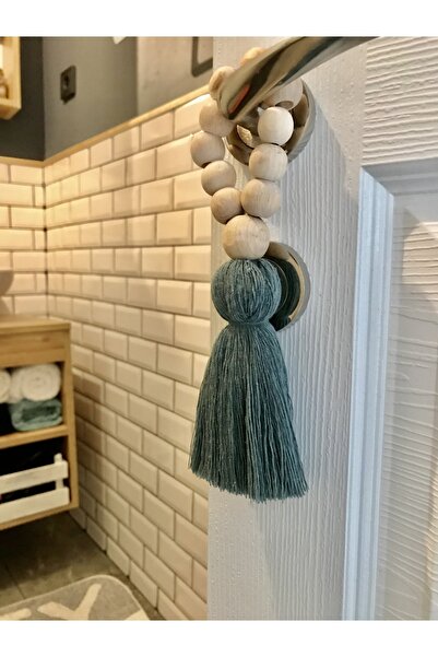 kiefer kleidung El Yapımı Ahşap Boncuklu Makrome Kapı Süsü