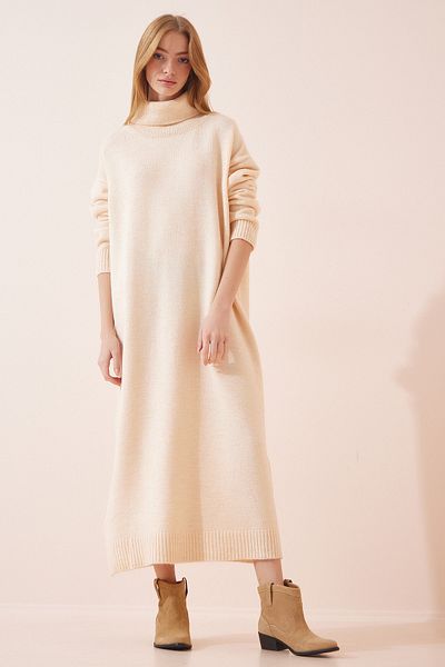 Happiness İstanbul Kleid - Beige - Basic