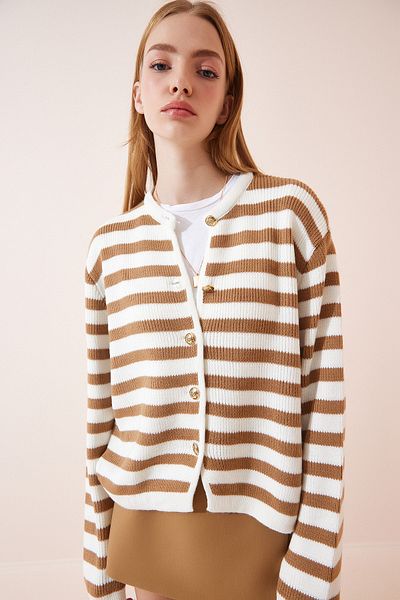 Happiness İstanbul Cardigan - Ecru - Regular fit