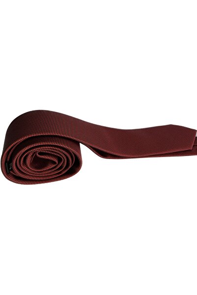 veramente Erkek Bordo Armürlü Mendilli Kravat
