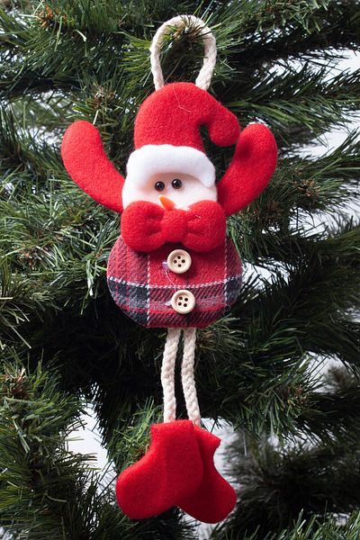 Kullan At Market Christmas Snowman Plush Hanging Ornament Patterned 15cm