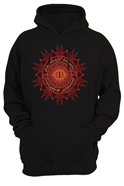 remonz لوتر سيد الخواتم سورون مطبوع 3 خيوط.هودي شاردون، صوف من الداخل، سميك (600 جرام).