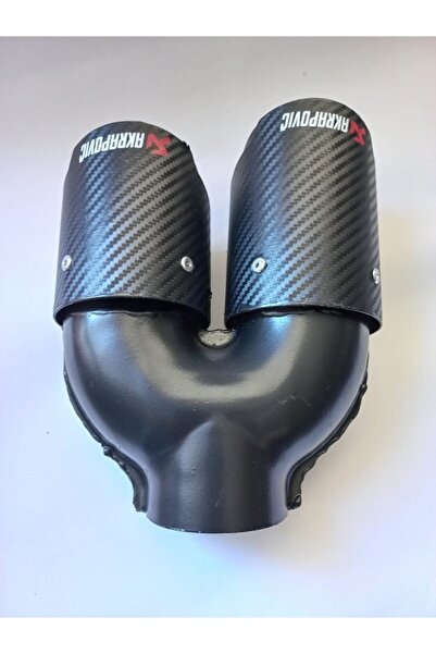 Akrapovic 76 Mm Çapında Sağ Çıkış Egzoz Başlığı Karbon Kaplama Içi Siyah Akra...