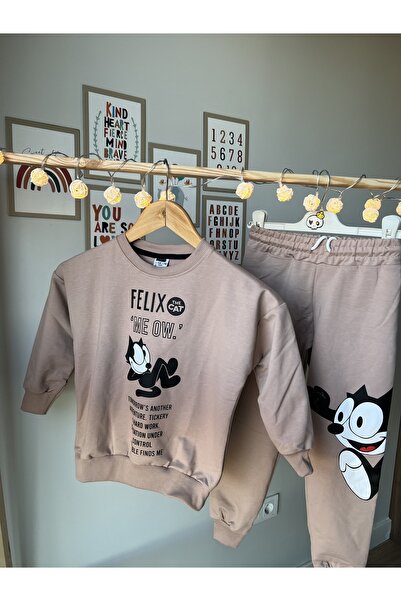 Felix Sütlü Kahve Çocuk Eşofman Takımı
