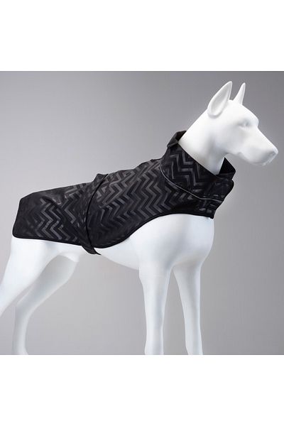 Lindodogs Softshell Black Stripe Small, Medium and Large Breed Dog Raincoat