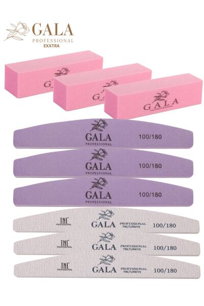 GALA Professional Tnl Exxtra Baf, Buffer, 100-180 Kağıt Törpü Seti Protez Tırnak Tırnak Törpüsü