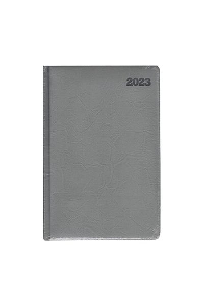KESKİN COLOR 2023 14x20 Thermo Leather Daily Agenda Gray