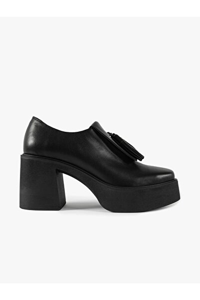 Favgi Siyah Deri Günlük Ayakkabı - 10