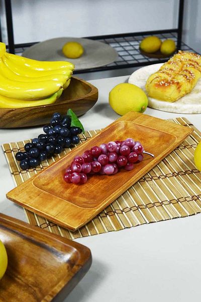 SepetçiBaba Acacia - Tray Serving Plate with Handle