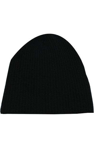 şapkadan Winter Beanie Hat Woven Dark Black