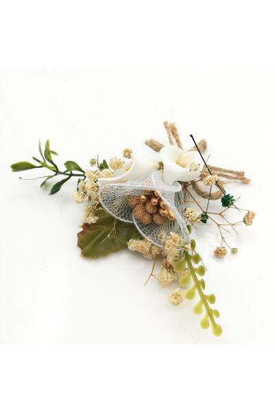 Lora Davet Damat Fincan Tepsi Aksesuarları (1 ADET) Naturel 53796