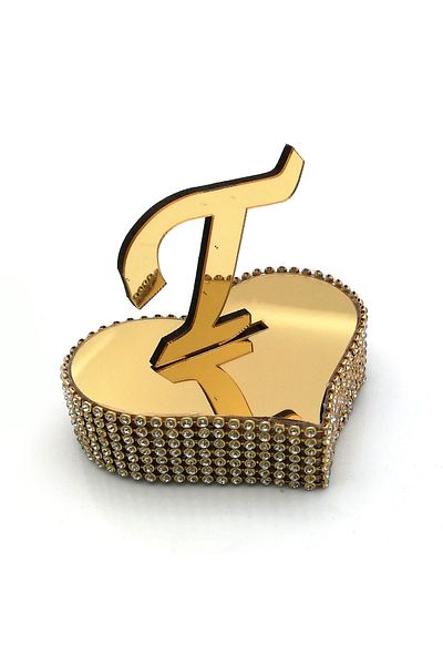 Lora Davet Δίσκος αρραβώνων Letter Ring Riser T 1 τεμάχιο χρυσό 53545