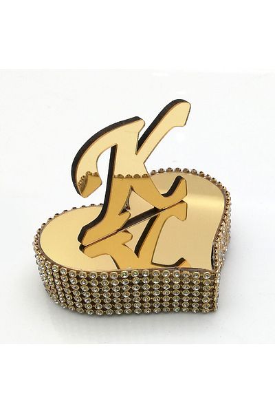 Lora Davet Δίσκος αρραβώνων Letter Ring Riser K 1 τεμάχιο χρυσό 53525