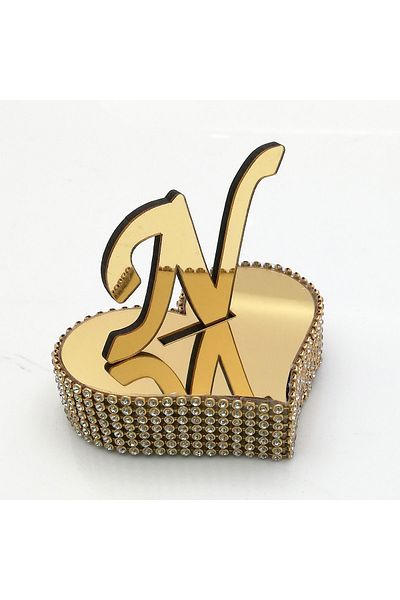 Lora Davet Δίσκος αρραβώνων Letter Ring Riser N 1 Τεμάχιο Χρυσό 53531