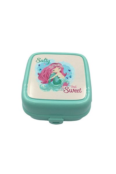 Akkoyunlu home Turquoise Lockable 3 Compartment Lunch Box Children's Breakfast Student School Picnic Food Bag
