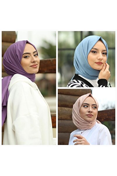 Narine Скромна дамска памучна кашмирена шалка, модел 3-компонентен комплект _...