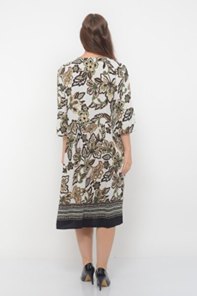 TUSSE Κλασικό φόρεμα με λουλουδάτο σχέδιο από 100% βαμβάκι, που δεν κολλάει στις γραμμές, μεγάλου μεγέθους