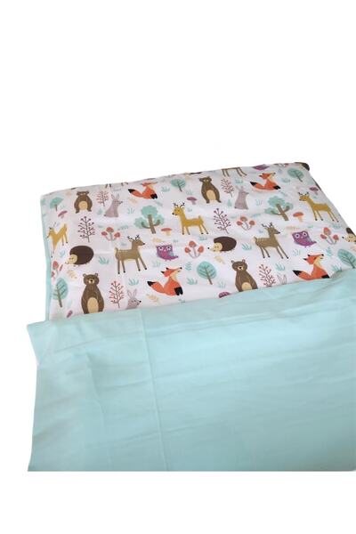 Babynia Single Duvet Cover (Duvet Cover) Doğa Mint 100 X 130 Cm (Only Duvet Cover)