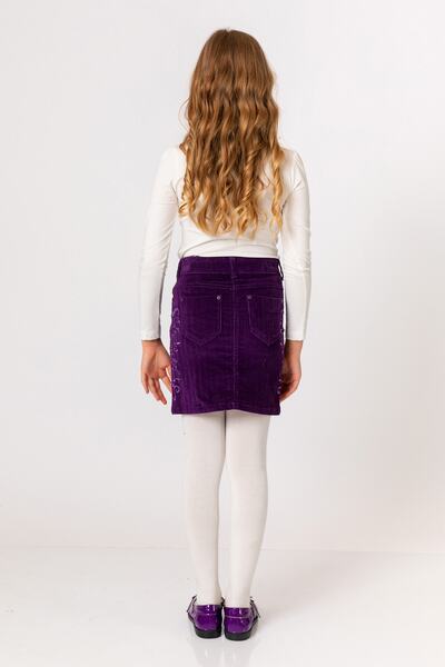 incity Girl's Velvet Purple Skirt
