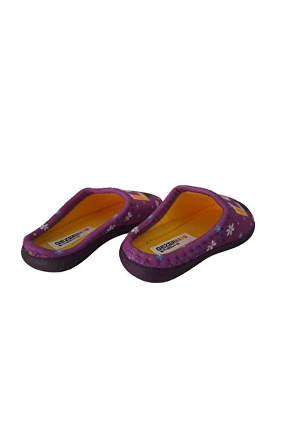 GEZER Unisex Mor-kalp Figürlü Ev Içi Ultra Hafif Kaymaz Taban Kız Çocuk Terliği