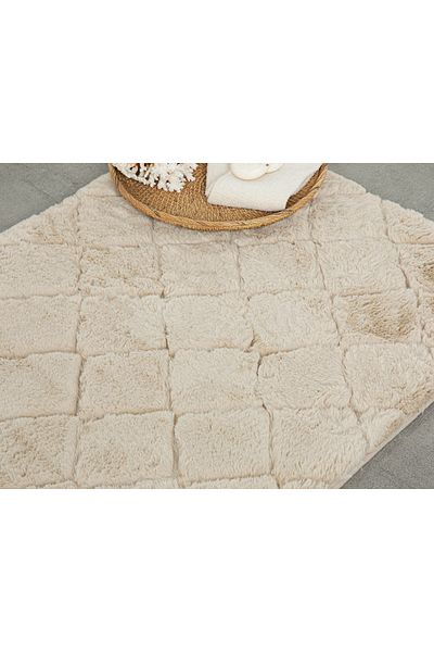 English Home Atingere Moale Rabbit Plush Covora?Pentru Baie Beige