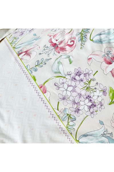 Karaca Home Melosa Pink 100% Cotton Single Duvet Cover Set