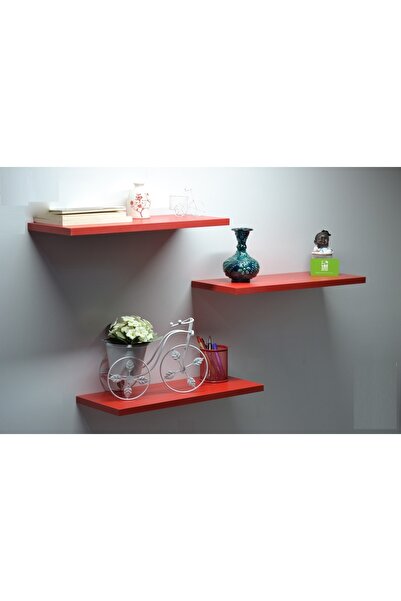 BMD MOBİLYA 50 Cm Üçlü Duvar Raf Seti