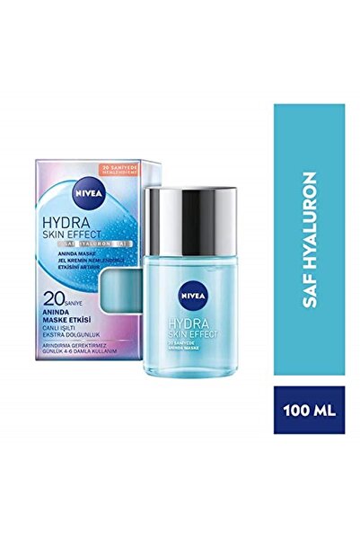 NIVEA قناع هيدرا سكين إفكت الفوري في 20 ثانية (100 مل)، هيالورون نقي، ترطيب ل...