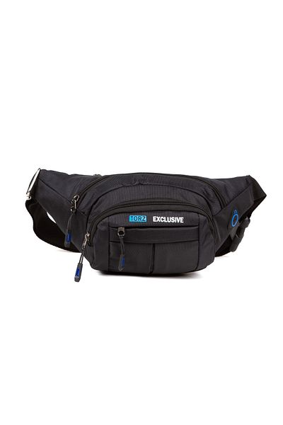 Torz Men's Waist Bag Diagonal Waterproof Fabric Chest Cross Bag with Headphone Outlet