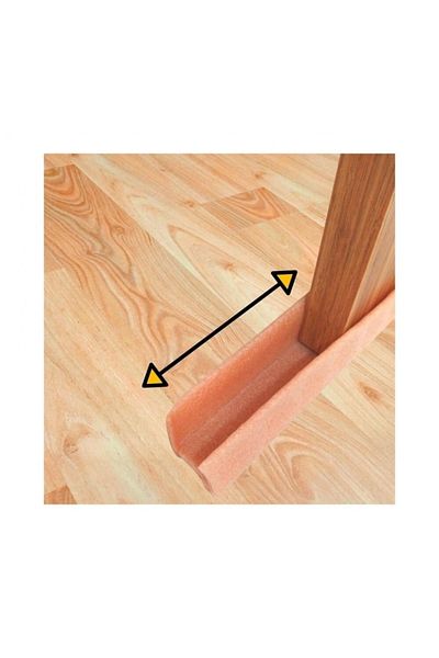 Neler Geldi Neler Light Brown Color 5 Pieces Corrugated Under Door Threshold Sponge Cold Cutter Dust Anti-Wind Insulation Strafo