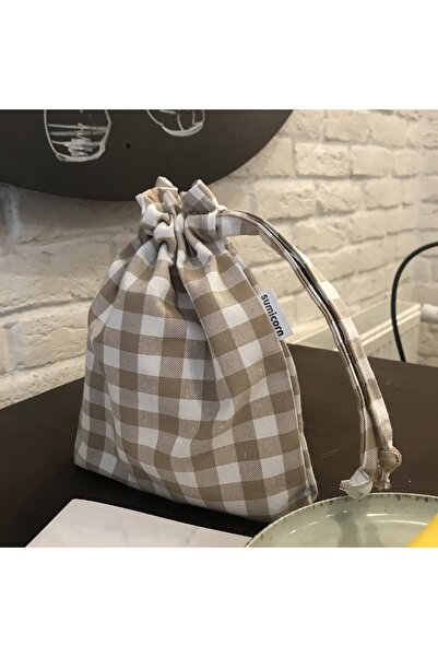 Sumicorn Design حقيبة منظم برباط من القماش الصديق للبيئة باللون البيج، وحقيبة...