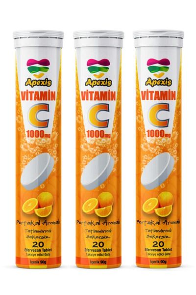 Apexis EffervescentVitaminCTablet- 1000 Mg, 3x20