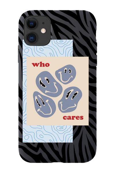 shoptocase Iphone 11 Uyumlu Zebra Who Cares Desenli Premium Lansman Kılıf