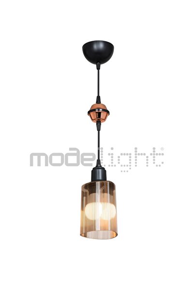 Modelight Akses Tekli Bal Camlı Siyah Sarkıt Salon-oturma-çocuk-yatak Odası-yemek Odası-antre-mutfak