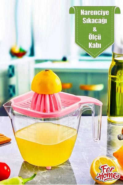 Akkoyunlu home Lemon Orange Citrus Juicer Juicer 1 Lt Measuring Cup Practical Kitchen Tools