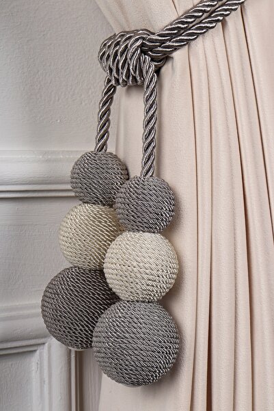 PerdeClick Çift Renk 6 Toplu Braçol Yan Toplama