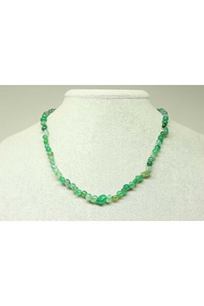Yasamtohumu قلادة حجر العقيق قطع طبيعية (مع المشبك) (25522)