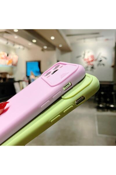 mooodcase Iphone 11 Pro Max Uyumlu Kamera Koruma Slider Kapaklı Silikonlu Telefon Kılıfı