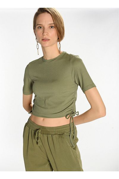 People By Fabrika Green Women's Blouse Pfkss22bl0002