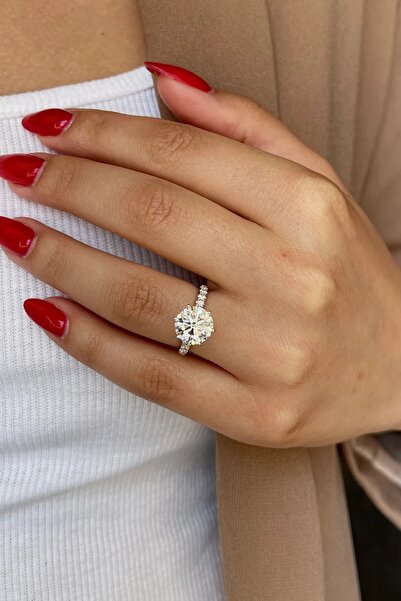 Crystal Diamond Zirconia 2.99 Karat Tektaş Yüzük