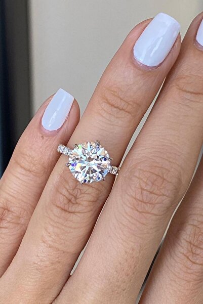 Crystal Diamond Zirconia 3.29 Karat Tektaş Yüzük