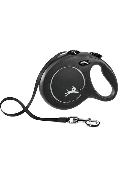 Flexi New Classic M Size Strip Collar Medium 5 Meters Automatic Striped Dog Extension Max 25kg
