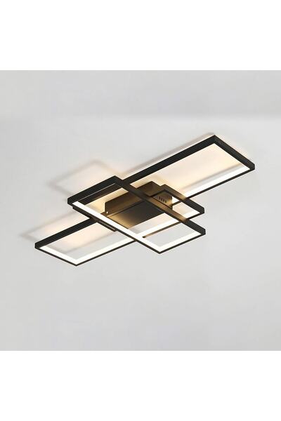 TRİOLUX Led Avize Plafonyer Dikköşe Üç4gen Tra32003 100*80cm Boya:antrasit - Işık:4000k Doğal Beyaz