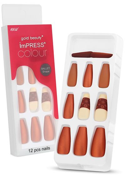 Gold Beauty Takma Tırnak Seti & Zararsız Yapıştırıcı